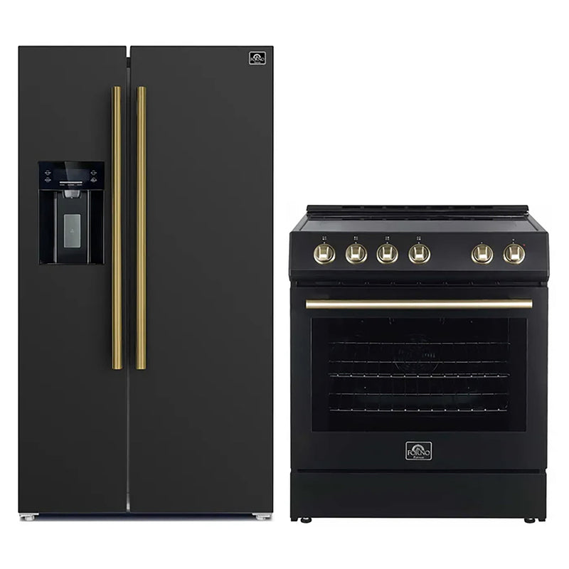 Forno FBDL-003-14US 30 in. Appliance Package in Black
