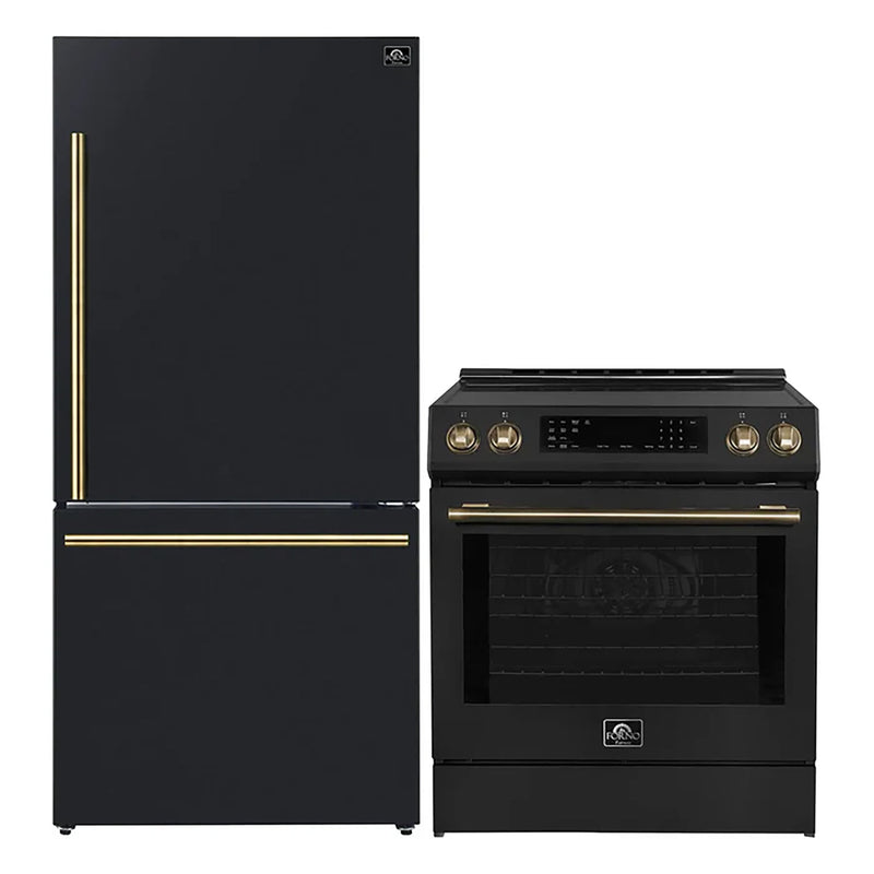 Forno FBDL-015-11CAUS 30 in. Appliance Package in Black