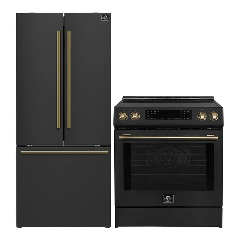 Forno FBDL-015-15CAUS 30 in. Appliance Package in Black