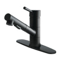 Kingston Sona LS8400DL - Concord Single-Handle 1-Hole Deck Mount Pull-Out Sprayer Kitchen Faucet, Matte Black