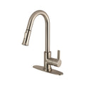 Kingston Sona LS8688CTL - Continental Single-Handle Pull-Down Kitchen Faucet, Brushed Nickel