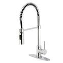 Kingston Sona LS8771DL - Concord Single-Handle 1-Hole Deck Mount Pre-Rinse Kitchen Faucet, Polished Chrome