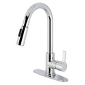 Kingston Sona LS8781CTL - Continental Single-Handle Pull-Down Kitchen Faucet, Polished Chrome