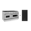 ZLINE 60" Dual Fuel Range with Gas Stove and Electric Oven in DuraSnow Stainless Steel with Reversible Griddle (RAS-SN-GR-60)