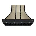 Valente 48" Range Hood in Black with 304 CFM, 3 speeds, Dishwasher safe Baffle filters, LED Lights and Remote Control