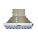 Valente 48" Range Hood in White with 304 CFM, 3 speeds, Dishwasher safe Baffle filters, LED Lights and Remote Control