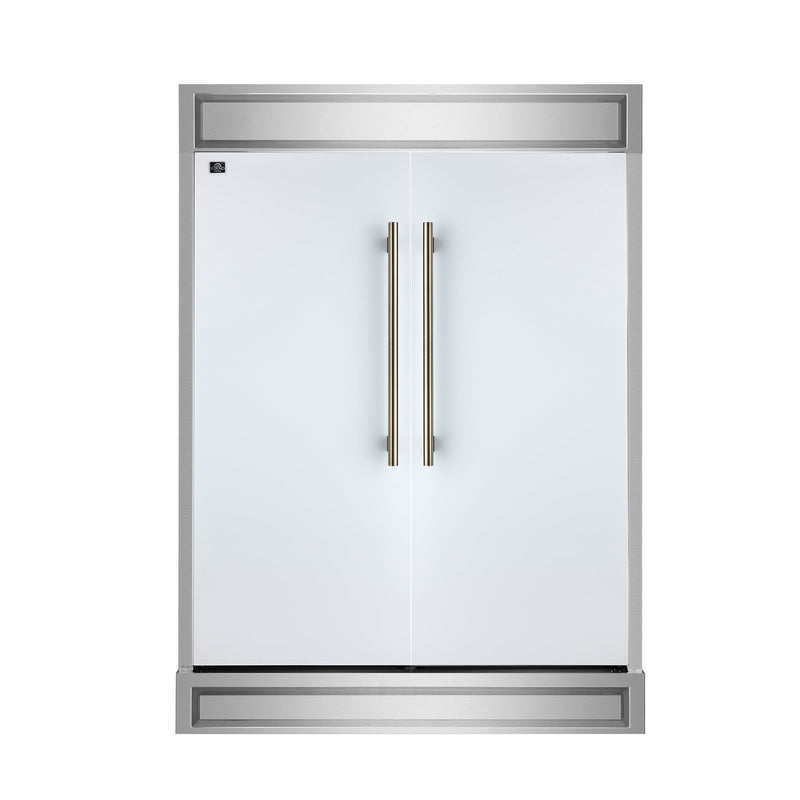 Forno FFFFD1722-60MG-WHT Maderno 28 in. Side-by-Side Refrigerator in White