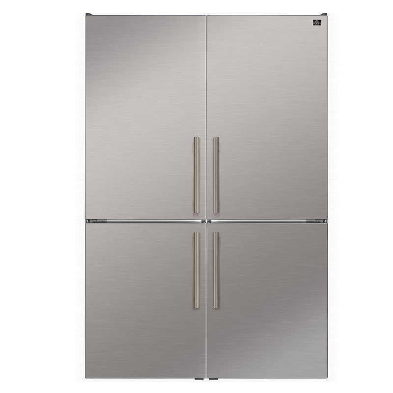 Custodia 48" Bottom Freezer combo, 20.6 cf., Ice Maker, Total No frost, Stainless Steel handles Forno