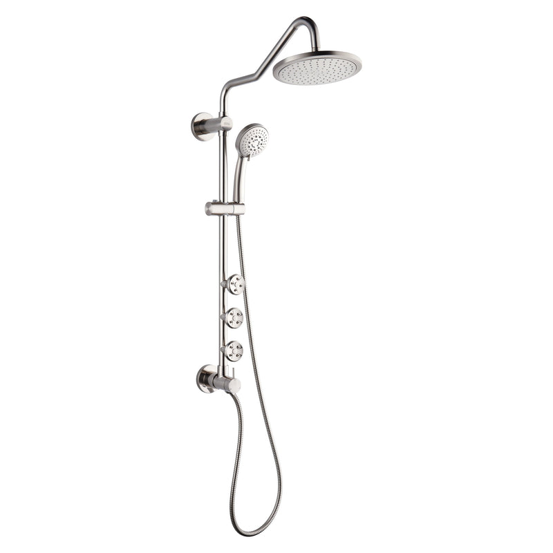 Forno SC31BN-C2 Shower Set in Brushed Nickel