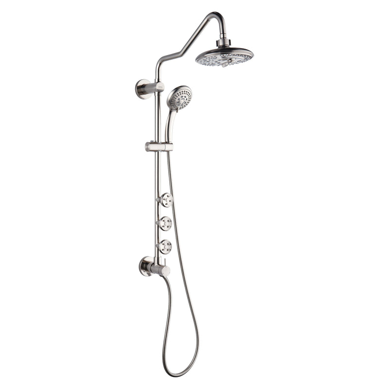 Forno SC32BN-C8 Shower Set in Brushed Nickel