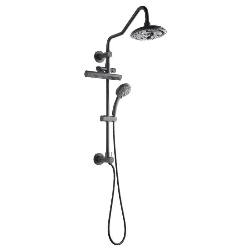 Forno SCW2BK-C8 Shower Set in Matte Black