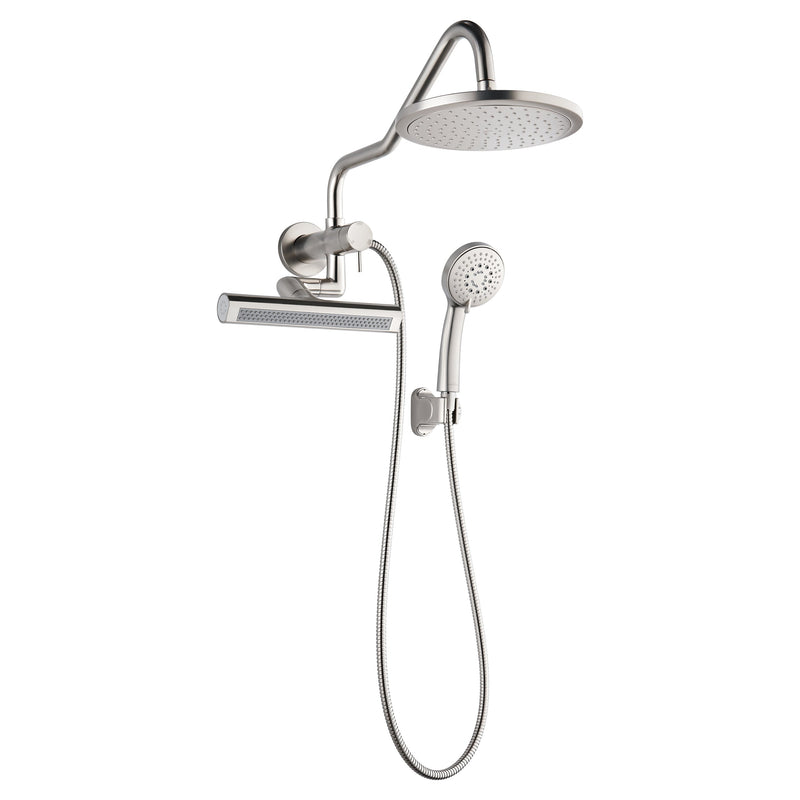 Forno SMW1BN-C2 Shower Set in Brushed Nickel
