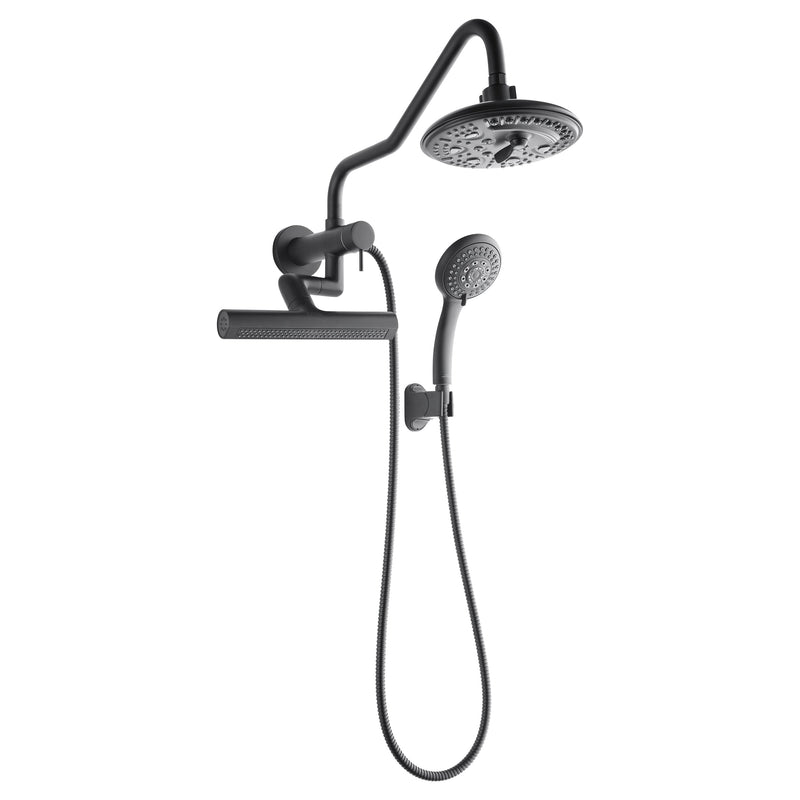 Forno SMW2BK-C8 Shower Set in Matte Black