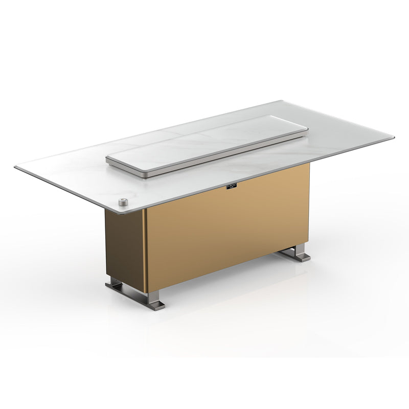 Forno FDTFR7044-86WHT Smart Dining Table in White