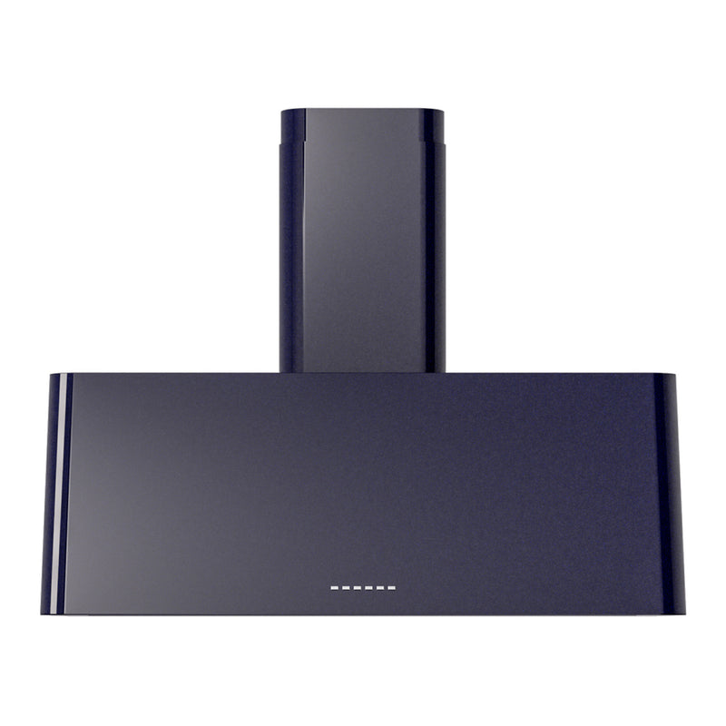 ILVE UAG36MB Nostalgie II 36 inch Wall Mount Range Hood with 600 CFM, 3 Speed + Intensive, Front LED Light Bar (Midnight Blue)