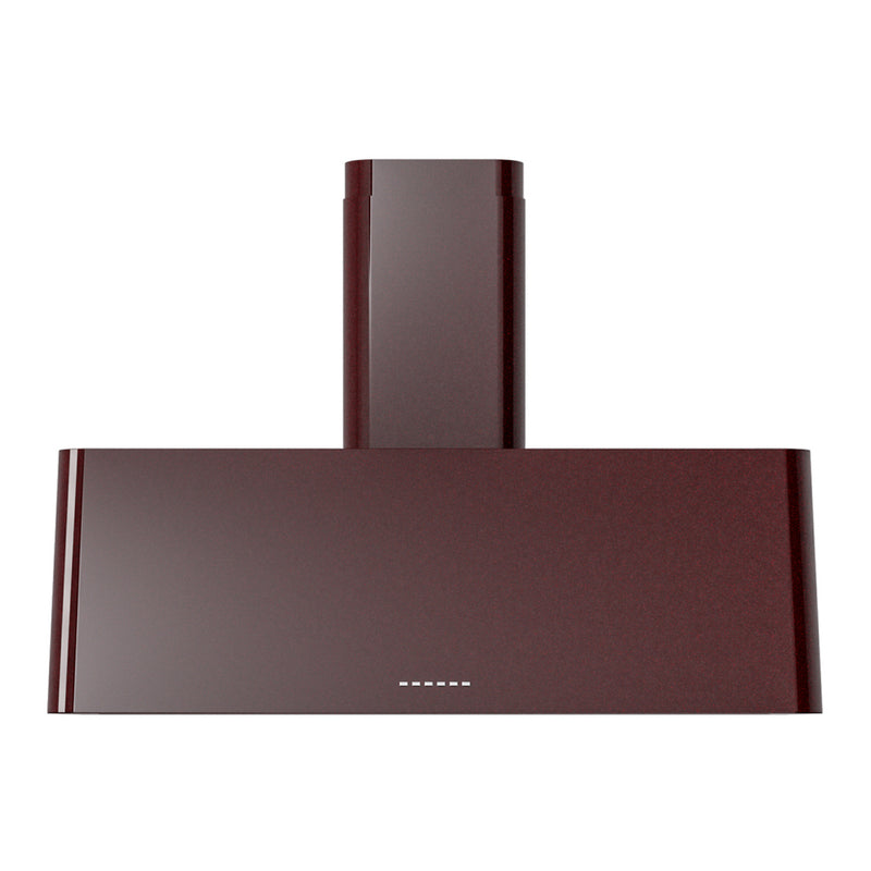 ILVE UAG40BU Nostalgie II 40 inch Wall Mount Range Hood with 600 CFM, 3 Speed + Intensive, Front LED Light Bar (Burgundy)