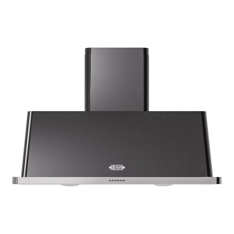 ILVE UAM120BK Majestic II 48 inch Range Hood with 850 CFM (Glossy Black)