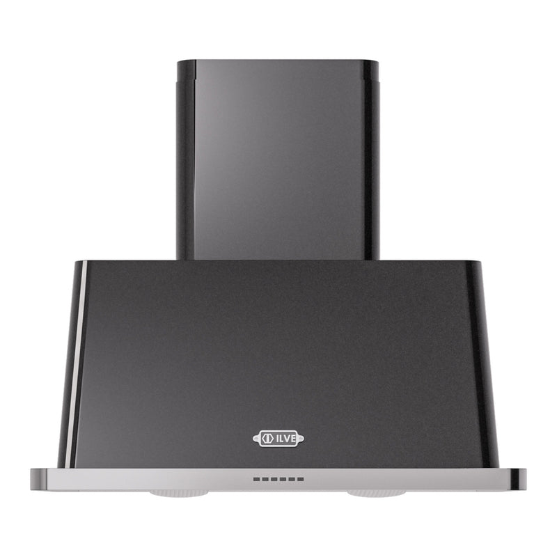 ILVE UAM90BK Majestic II 36 inch Range Hood with 600 CFM (Glossy Black)