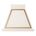 ILVE UANB30AWG Nostalgie II Noblesse 30 inch Range Hood with 600 CFM (Antique White, Brass)