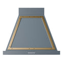 ILVE UANB30BGG Nostalgie II Noblesse 30 inch Range Hood with 600 CFM (Blue Grey, Brass)