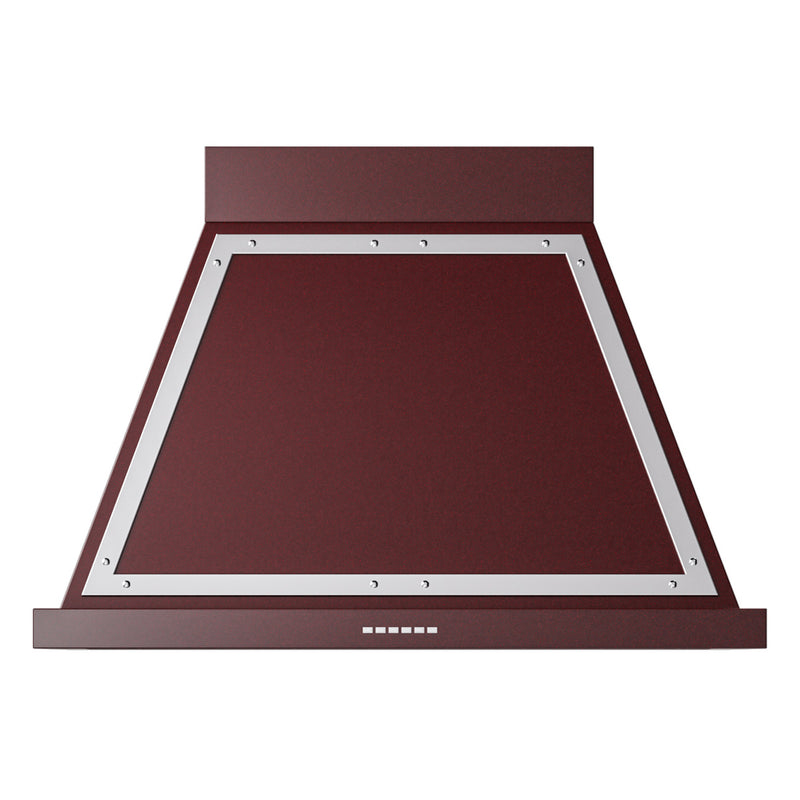 ILVE UANB36BUC Nostalgie II Noblesse 36 inch Range Hood (Burgundy, Chrome)