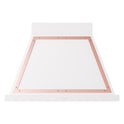 ILVE UANB36WHP Nostalgie II Noblesse 36 inch Range Hood (White, Copper)