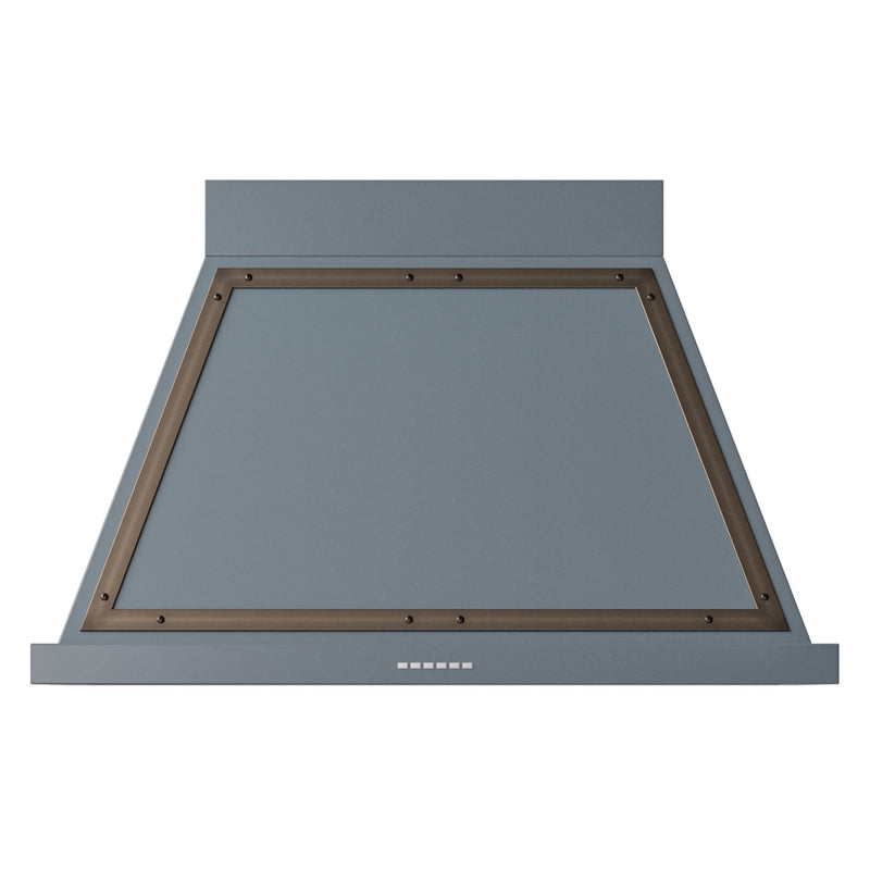 ILVE UANB40BGB Nostalgie II Noblesse 40 inch Range Hood with 600 CFM (Blue Grey, Burnished)