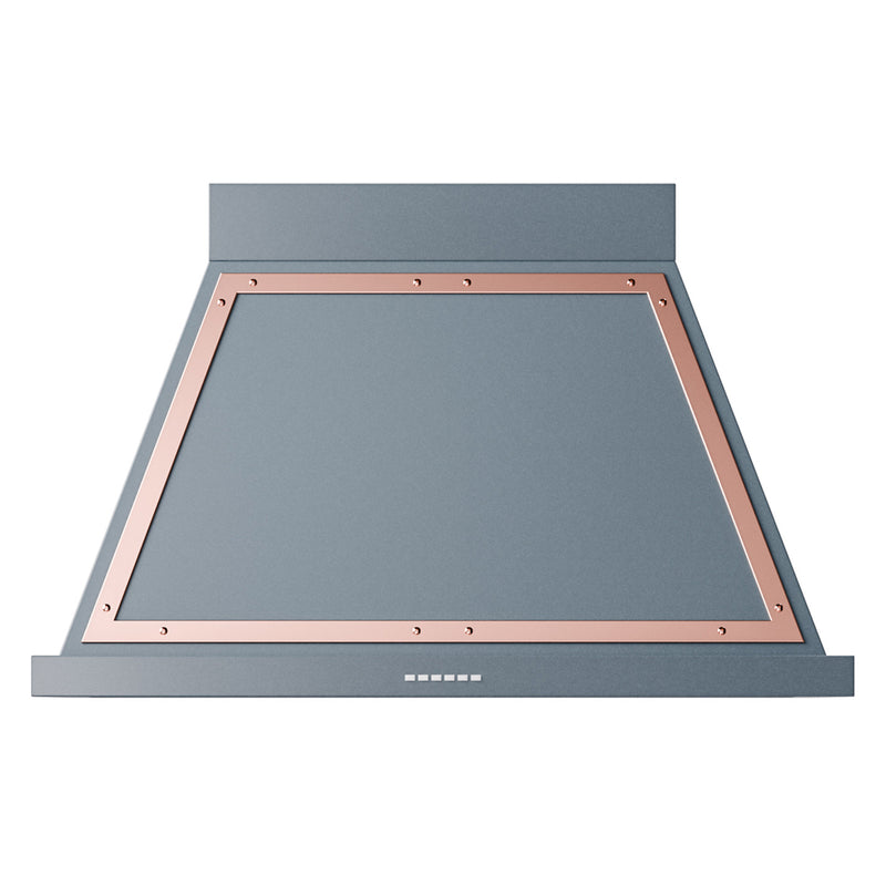 ILVE UANB40BGP Nostalgie II Noblesse 40 inch Range Hood with 600 CFM (Blue Grey, Copper)