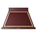 ILVE UANB40BUG Nostalgie II Noblesse 40 inch Range Hood with 600 CFM (Burgundy, Brass)