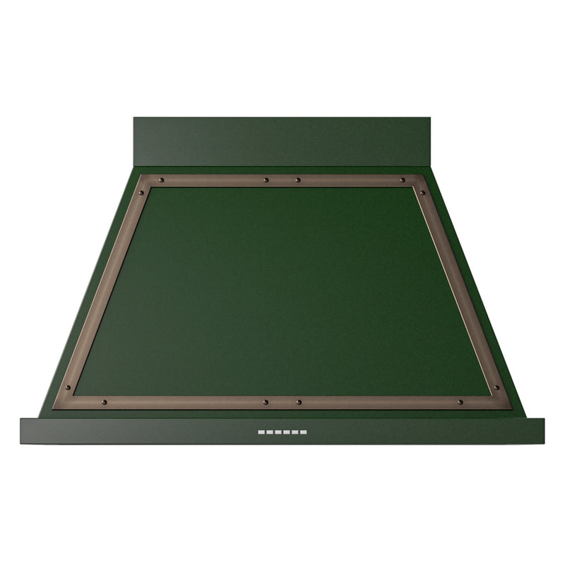ILVE UANB40EGB Nostalgie II Noblesse 40 inch Range Hood with 600 CFM (Emerald Green, Burnished)