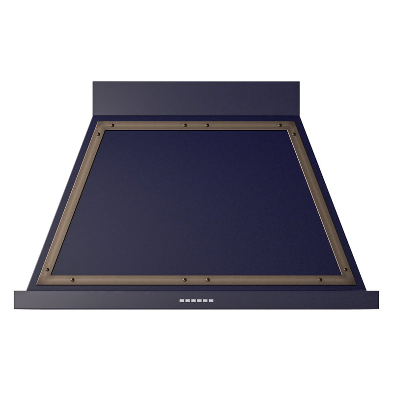 ILVE UANB40MBB Nostalgie II Noblesse 40 inch Range Hood with 600 CFM (Midnight Blue, Burnished)