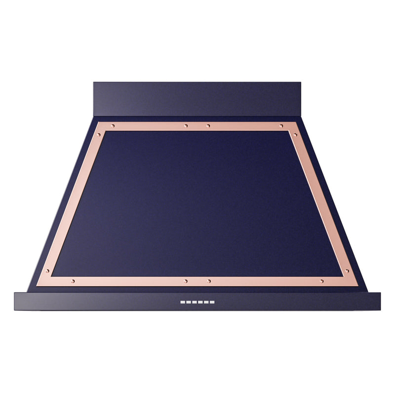 ILVE UANB40MBP Nostalgie II Noblesse 40 inch Range Hood with 600 CFM (Midnight Blue, Copper)