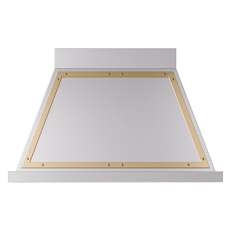ILVE UANB40SSG Nostalgie II Noblesse 40 inch Range Hood with 600 CFM (Stainless Steel, Brass)