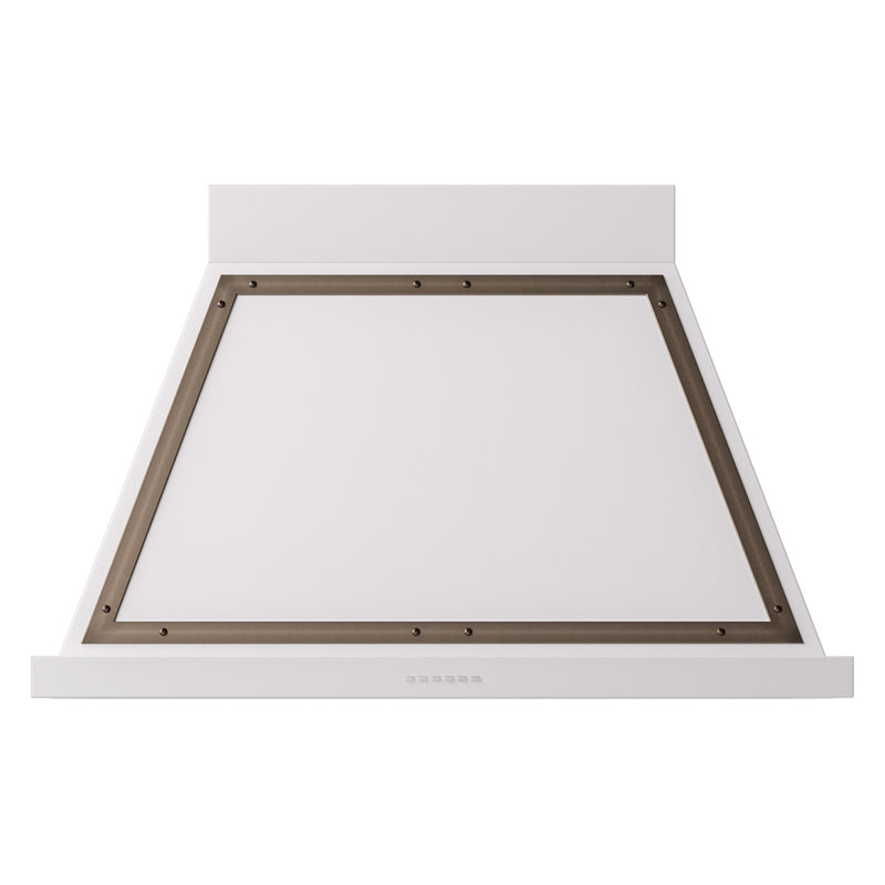 ILVE UANB40WHB Nostalgie II Noblesse 40 inch Range Hood with 600 CFM (White, Burnished)