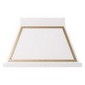 ILVE UANB40WHG Nostalgie II Noblesse 40 inch Range Hood with 600 CFM (White, Brass)
