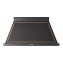 ILVE UANB48BKB Nostalgie II Noblesse 48 inch Range Hood with 600 CFM (Glossy Black, Burnished)