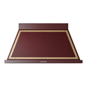 ILVE UANB48BUG Nostalgie II Noblesse 48 inch Range Hood with 600 CFM (Burgundy, Brass)