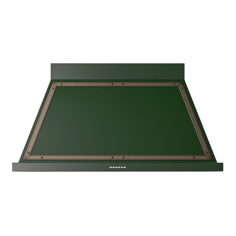 ILVE UANB48EGB Nostalgie II Noblesse 48 inch Range Hood with 600 CFM (Emerald Green, Burnished)