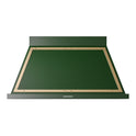 ILVE UANB48EGG Nostalgie II Noblesse 48 inch Range Hood with 600 CFM (Emerald Green, Brass)