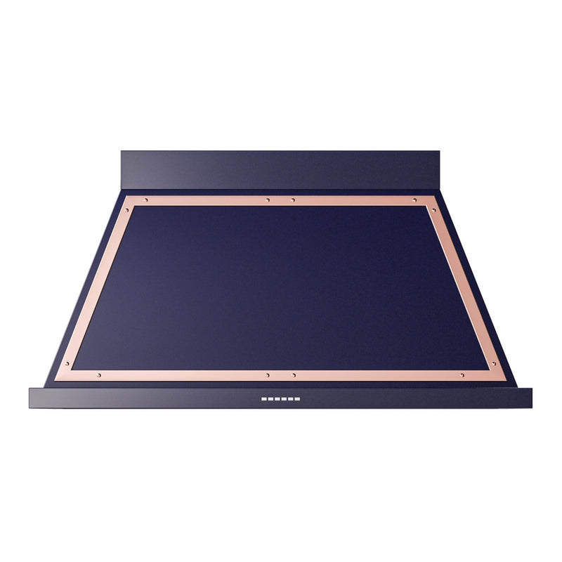 ILVE UANB48MBP Nostalgie II Noblesse 48 inch Range Hood with 600 CFM (Midnight Blue, Copper)
