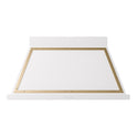 ILVE UANB48WHG Nostalgie II Noblesse 48 inch Range Hood with 600 CFM (White, Brass)