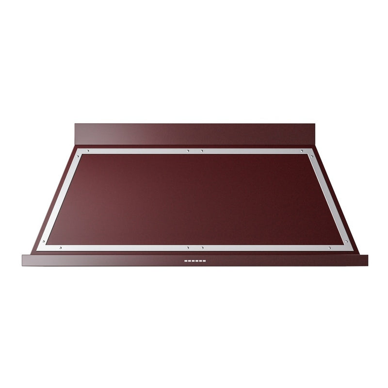 ILVE UANB60BUC Nostalgie II Noblesse 60 inch Range Hood with 600 CFM (Burgundy, Chrome)