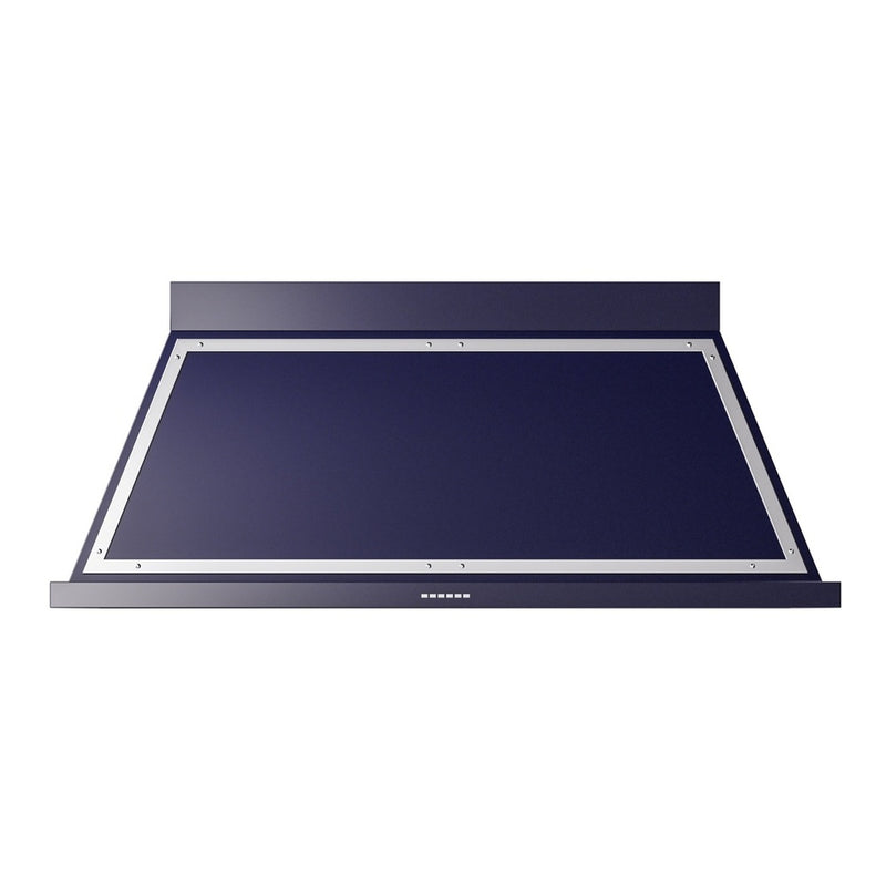 ILVE UANB60MBC Nostalgie II Noblesse 60 inch Range Hood with 600 CFM (Midnight Blue, Chrome)