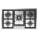 ILVE UHCPT95SSLP Professional Plus II 36 inch Built-In Gas Cooktop with Total Black Brass Burners, in Stainless Steel (5 Sealed Burners, Liquid Propane)