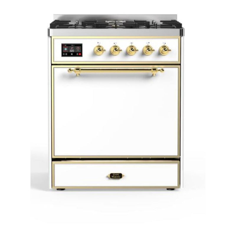 ILVE UM30DQNE3WHG Majestic II 30 in. Dual Fuel Range in White