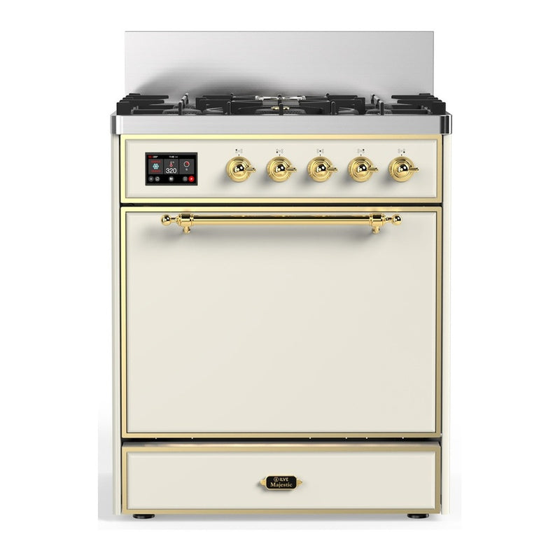ILVE UM30QNR3AWG Majestic III 30 in. Dual Fuel Range in Antique White