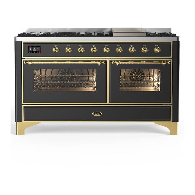 ILVE UM60FNR3MGGLP Majestic 60 in. Dual Fuel Range in Graphite Matte