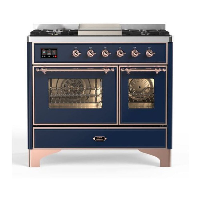 ILVE UMD10FDNS3MBP Majestic II 40 in. Dual Fuel Range in Midnight Blue
