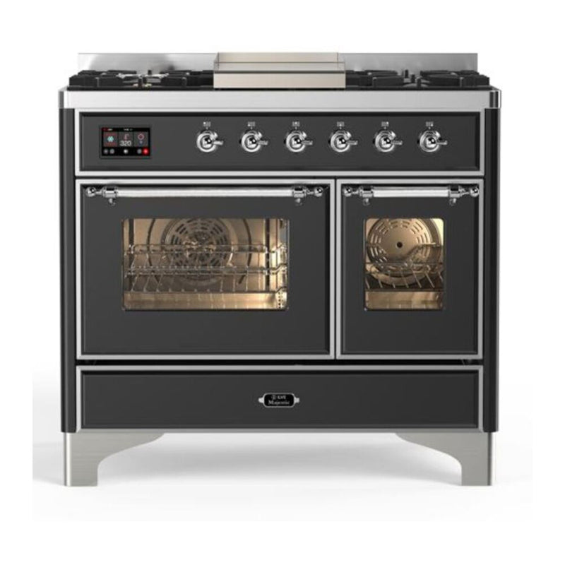 ILVE UMD10FDNS3MGC Majestic II 40 in. Dual Fuel Range in Graphite Matte