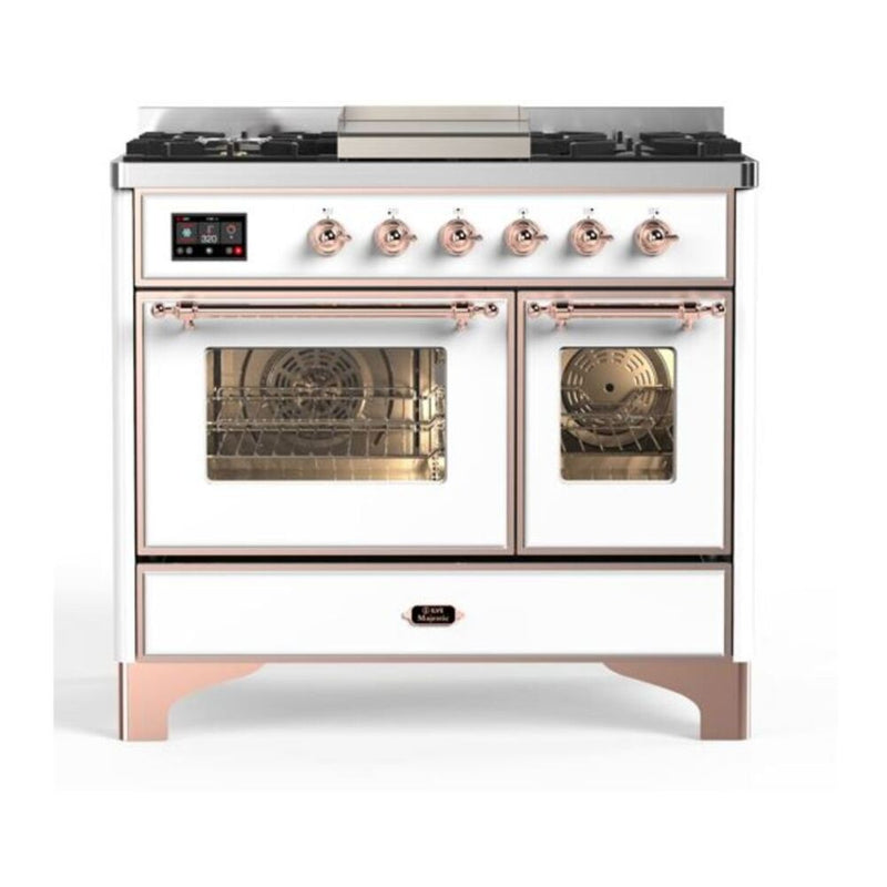 ILVE UMD10FDNS3WHP Majestic II 40 in. Dual Fuel Range in White